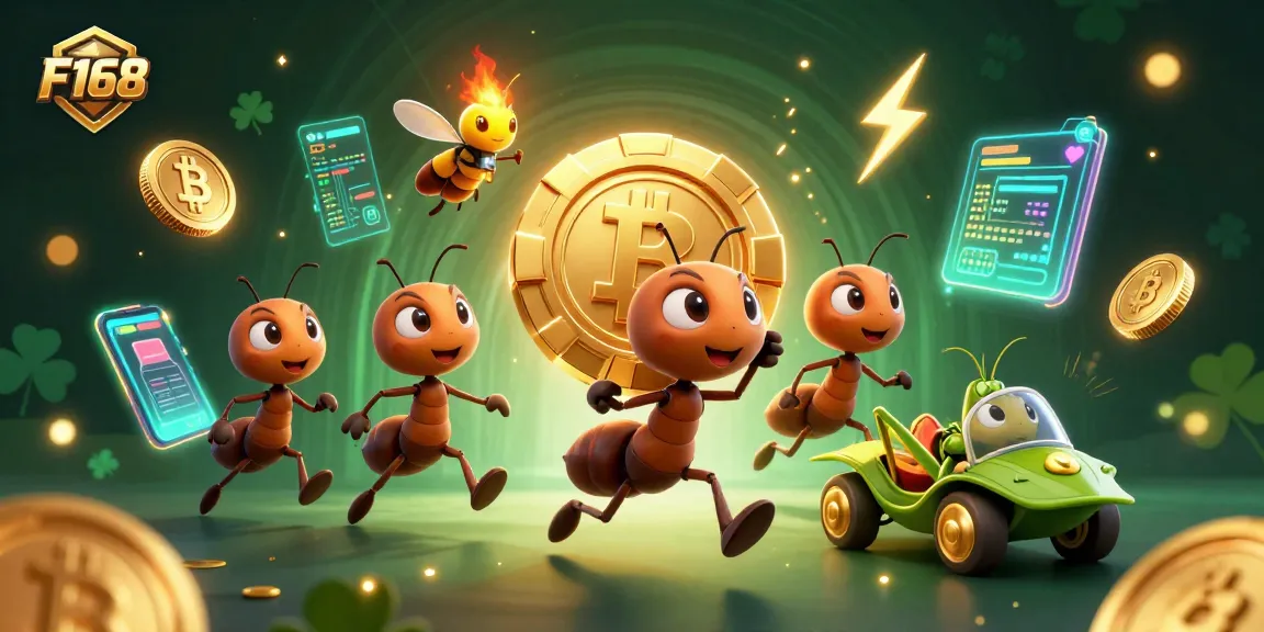 F168 players engaging in a thrilling heist, showcasing vibrant 3D gambling elements and dynamic action.