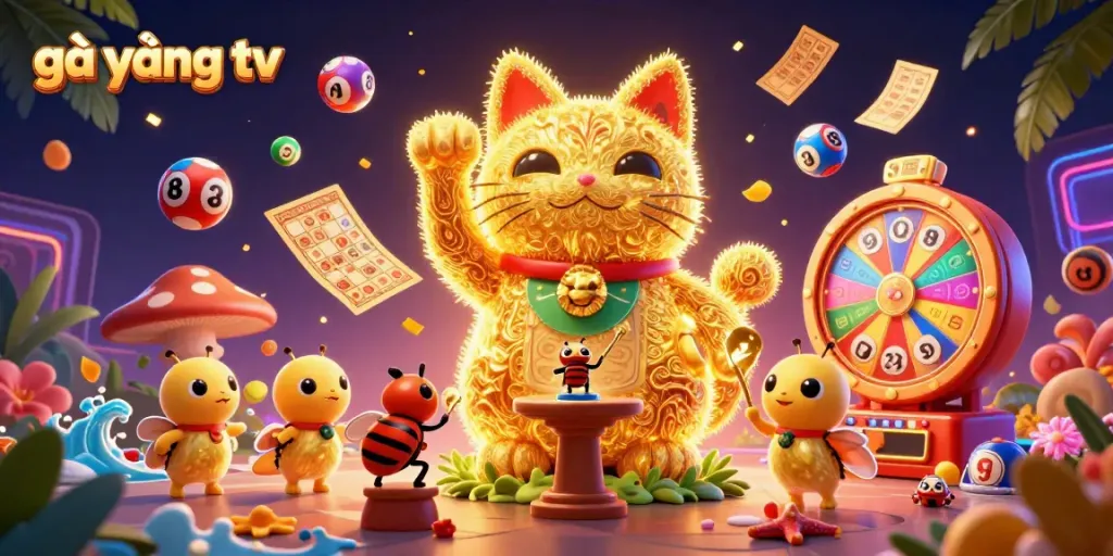 Experience thrilling action from gà vàng tv with lively golden fireflies and dynamic gambling elements.