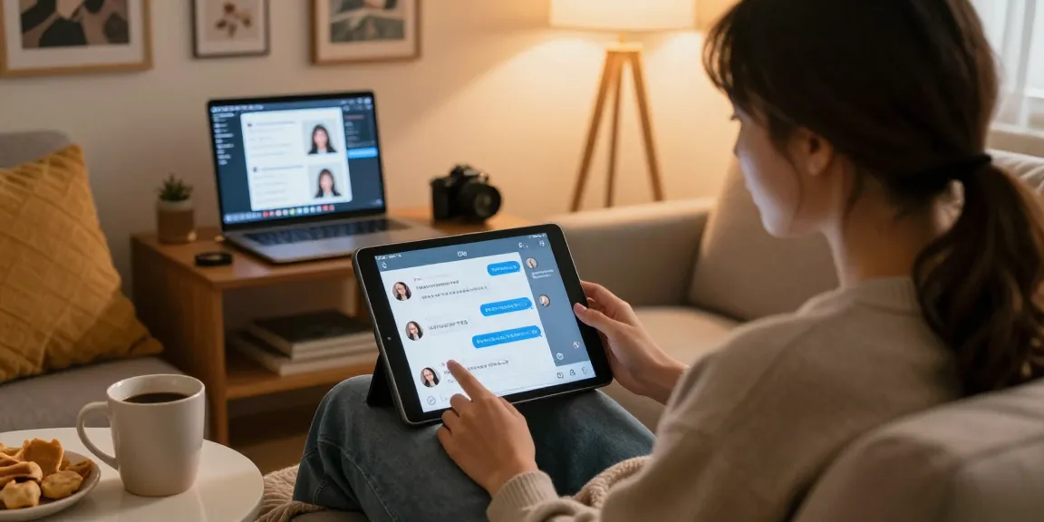Engaging chat experience with Crushon AI in a cozy home setting.